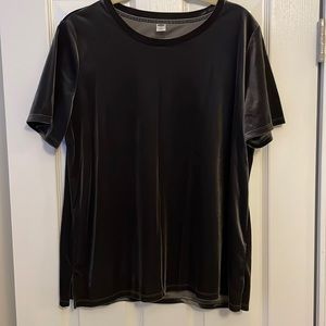 Dark Grey velvet top